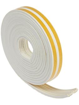 Уплотнитель резиновый ТУНДРА, профиль Е, размер 4х9 мм, белый, в упаковке 6 м