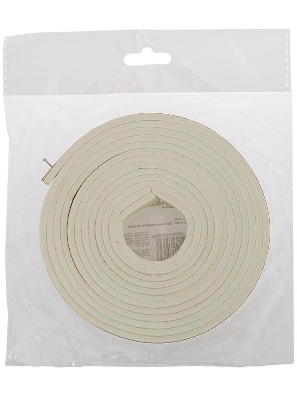 Уплотнитель резиновый ТУНДРА, профиль Е, размер 4х9 мм, белый, в упаковке 6 м