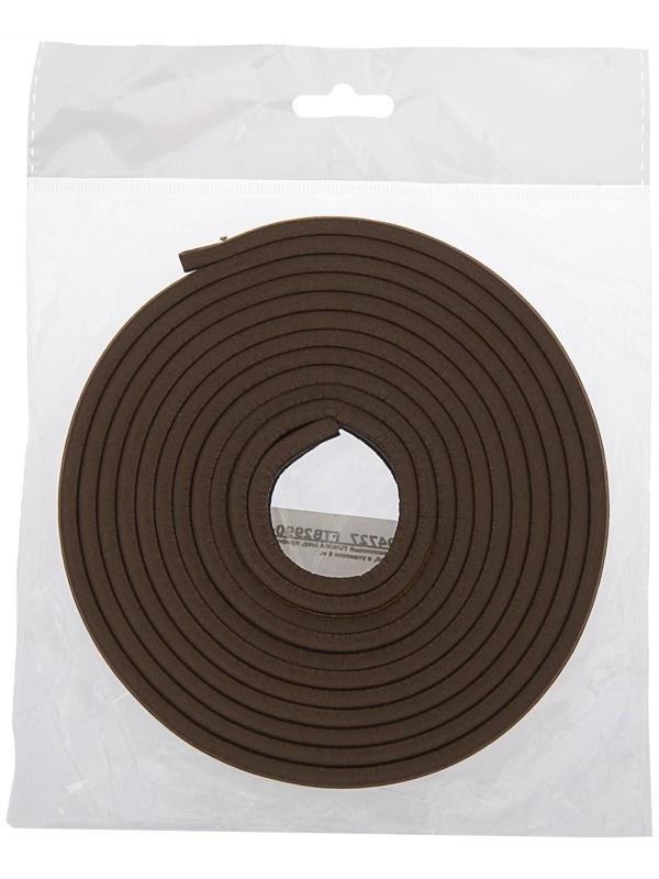 Уплотнитель резиновый ТУНДРА, профиль Е, размер 4х9 мм, коричневый, в упаковке 6 м