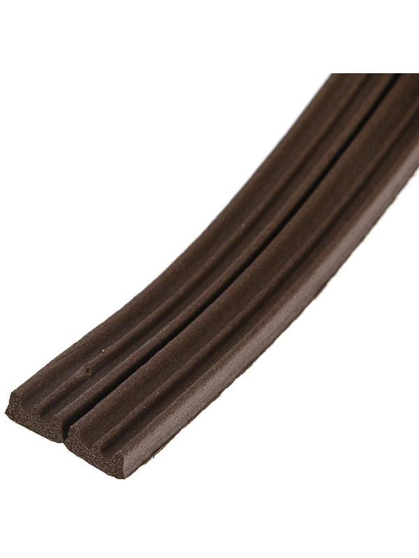 Уплотнитель резиновый ТУНДРА, профиль Е, размер 4х9 мм, коричневый, в упаковке 6 м