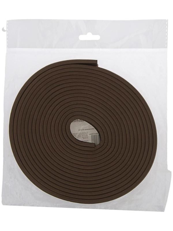 Уплотнитель резиновый ТУНДРА, профиль Е, размер 4х9 мм, коричневый, в упаковке 10 м