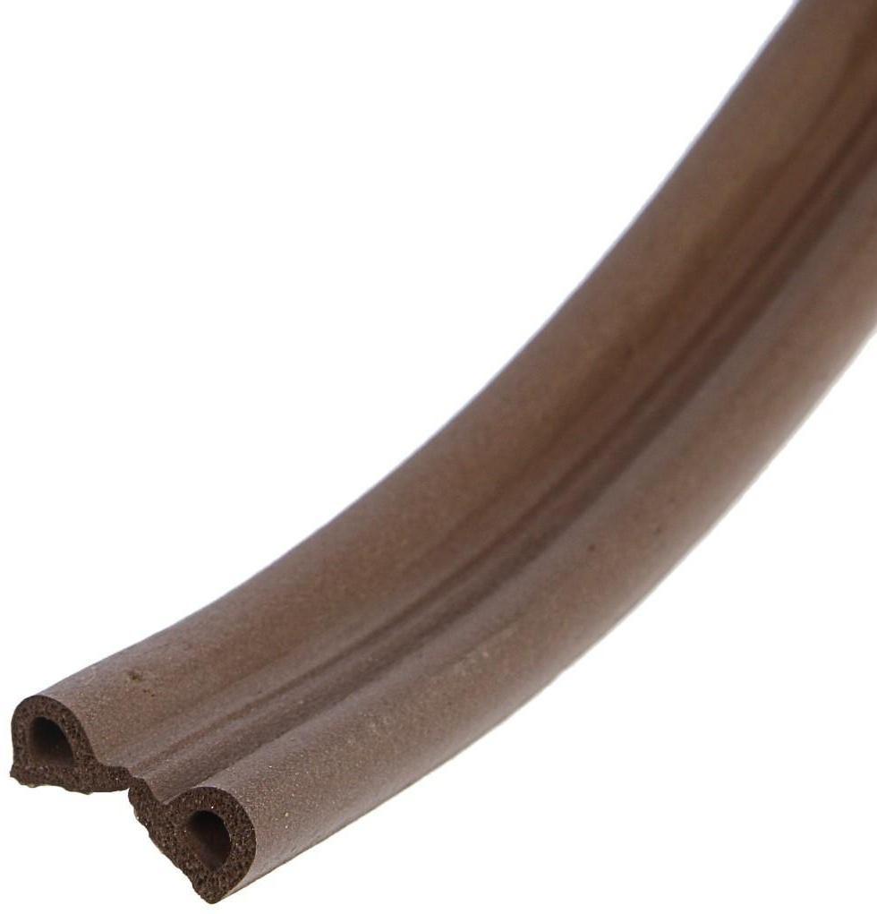 Уплотнитель резиновый ТУНДРА, профиль Р, размер 5.5х9 мм, коричневый, в упаковке 6 м