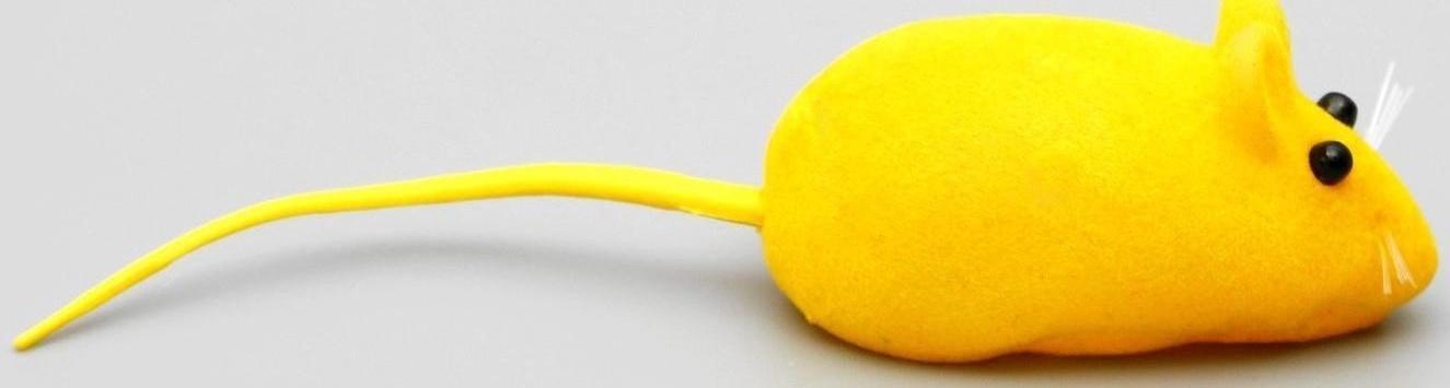 Набор игрушек для кошек: мышь 6 см и 2 шарика, микс цветов