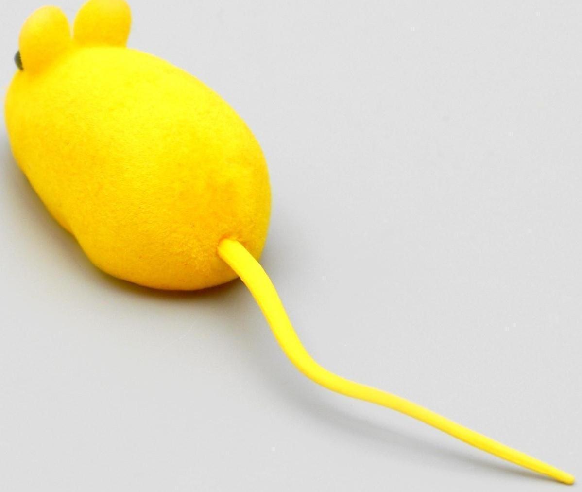 Набор игрушек для кошек: мышь 6 см и 2 шарика, микс цветов