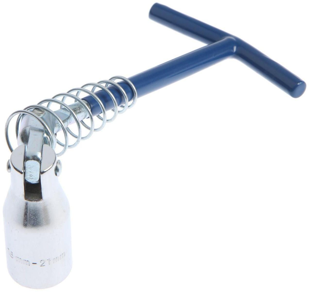 Ключ свечной ТУНДРА, с карданным шарниром, 16 и 21 мм