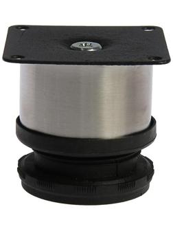 Опора мебельная, регулируемая, D=50 мм, h=50 мм, цвет сатиновый никель