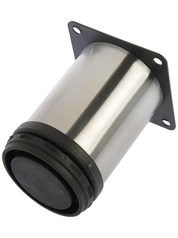 Опора мебельная, регулируемая, D=50 мм, h=80 мм, цвет сатиновый никель