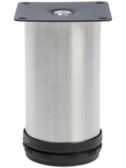 Опора мебельная, регулируемая, D=50 мм, h=100 мм, цвет сатиновый никель