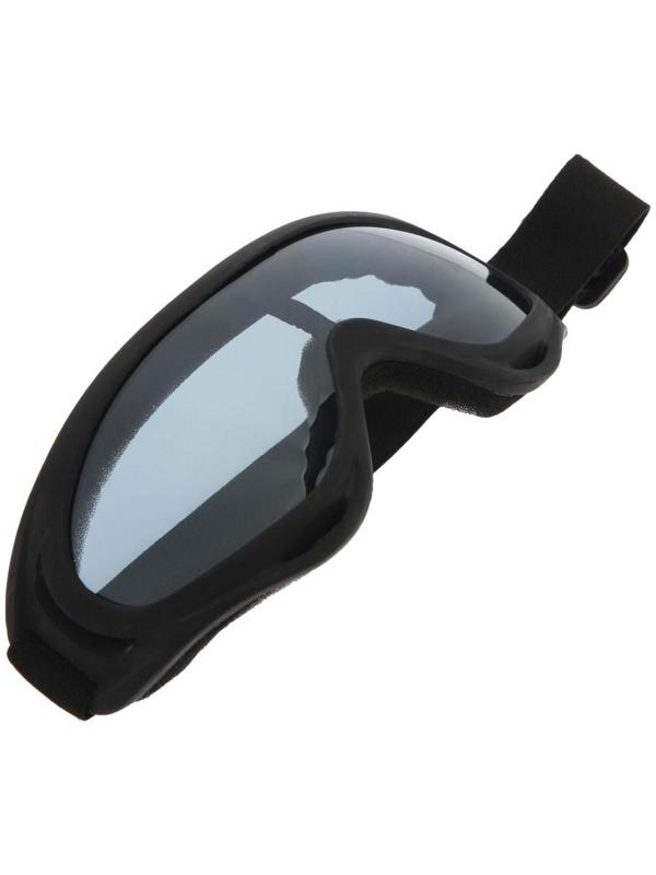 Очки для езды на мототехнике, стекло синее, цвет черный