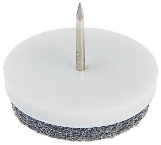 Накладка мебельная круглая ТУНДРА, d=28 мм, 8 шт., цвет белый