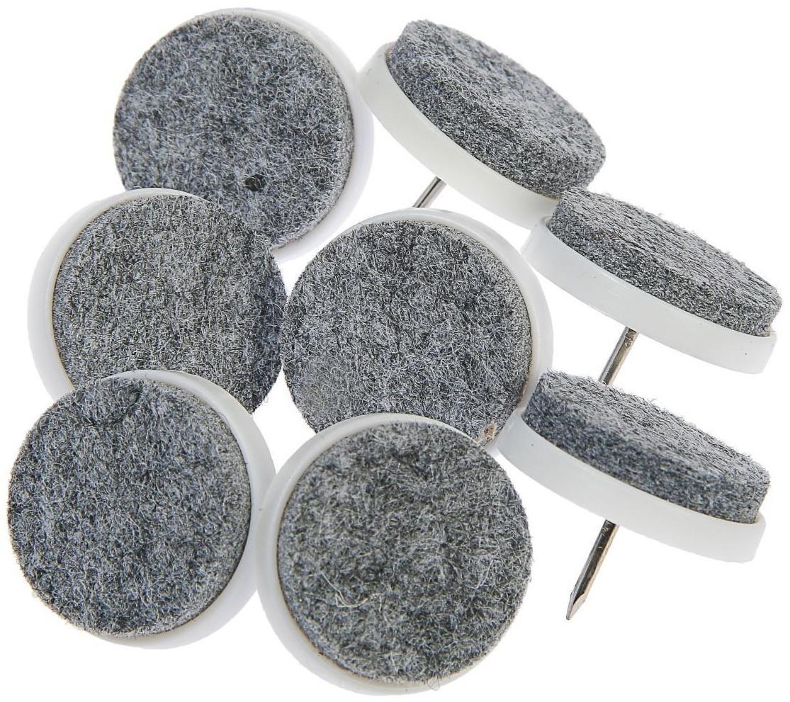 Накладка мебельная круглая ТУНДРА, d=28 мм, 8 шт., цвет белый