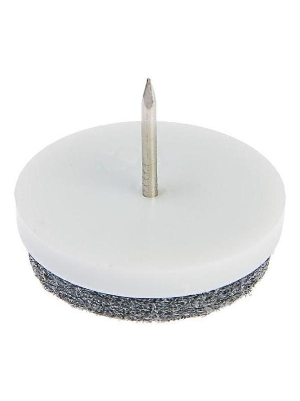 Накладка мебельная круглая ТУНДРА, d=28 мм, 8 шт., цвет белый