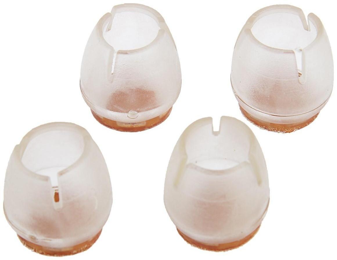 Накладка мебельная круглая ТУНДРА, d=17-21 мм, 4 шт.