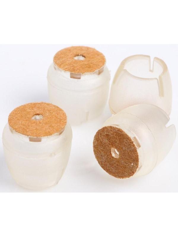 Накладка мебельная круглая ТУНДРА, d=17-21 мм, 4 шт.