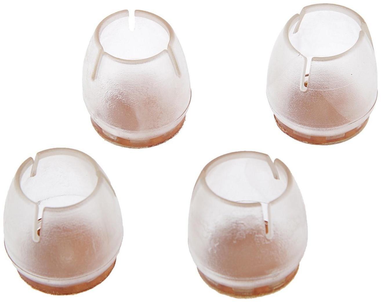 Накладка мебельная круглая ТУНДРА, d=25-29 мм, 4 шт.