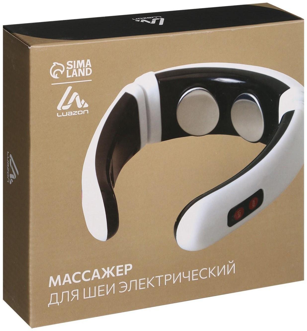 Массажёр для шеи Luazon LEM-16, 6 режимов, 2хААА (не в комплекте)