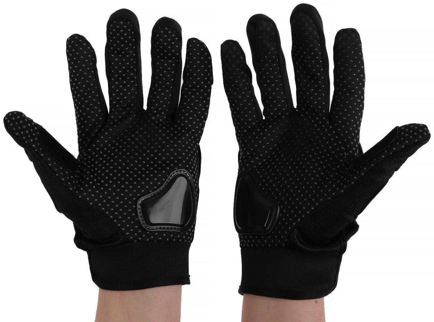 Перчатки мотоциклетные с защитными вставками, пара, размер XXL, черные