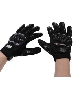 Перчатки мотоциклетные с защитными вставками, пара, размер L, черные