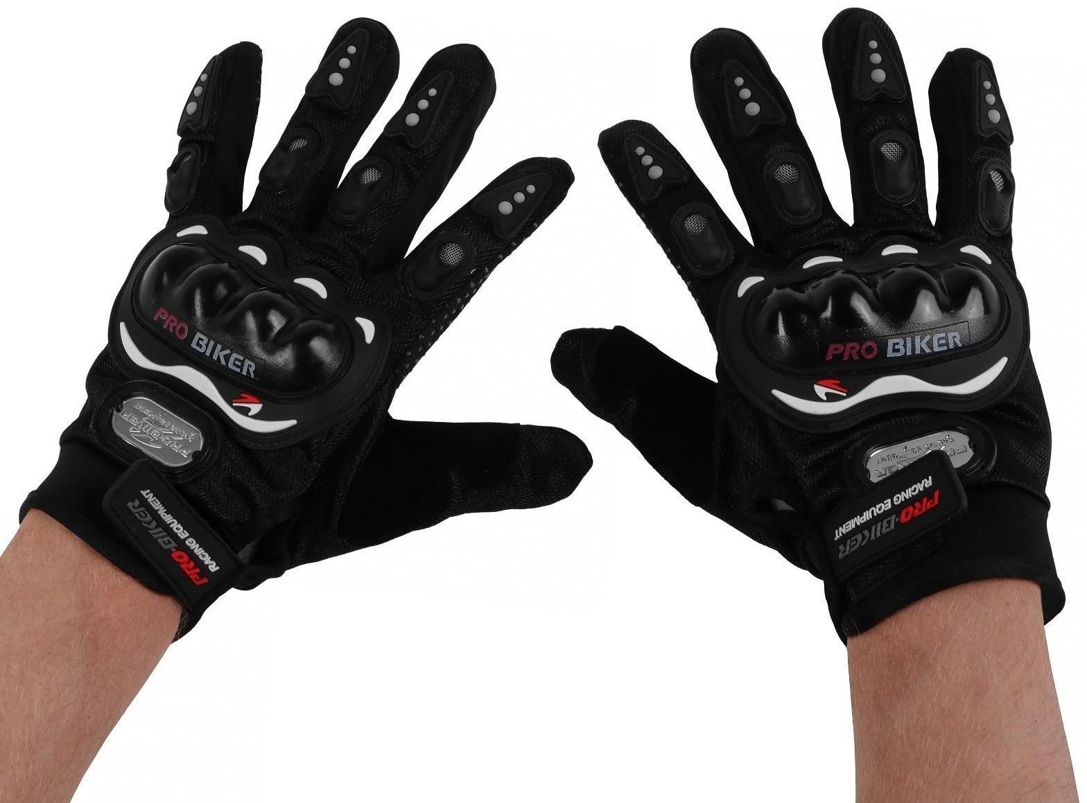 Перчатки мотоциклетные с защитными вставками, пара, размер XL, черные