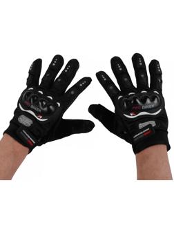 Перчатки мотоциклетные с защитными вставками, пара, размер XL, черные
