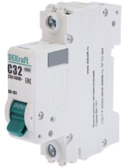Выключатель автоматический SE DEKraft ВА-101, 1 полюс, С, 32 А, 4.5 кА, 11057DEK