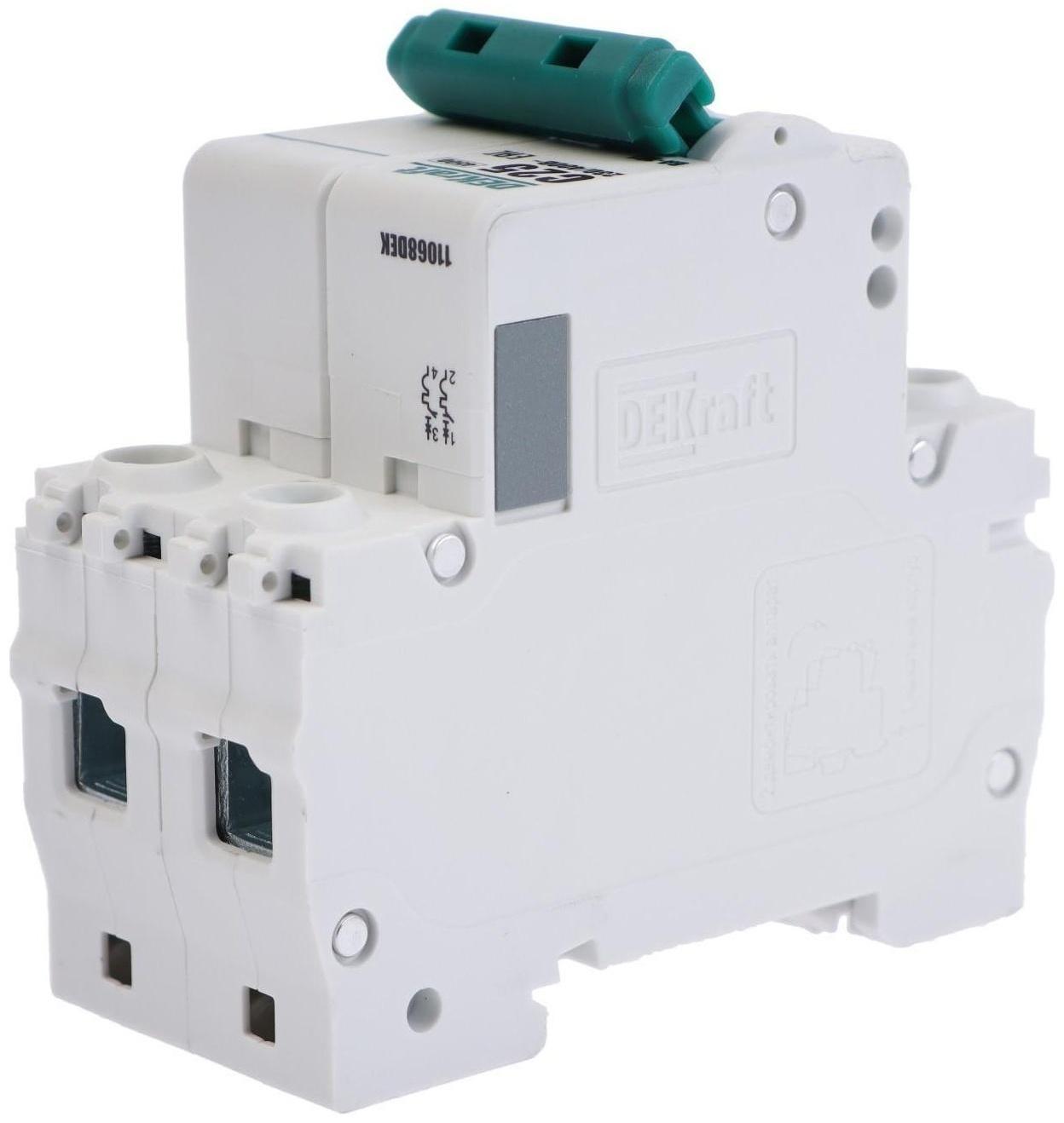 Выключатель автоматический SE DEKraft ВА-101, 2 полюса, С, 25 А, 4.5 кА, 11068DEK