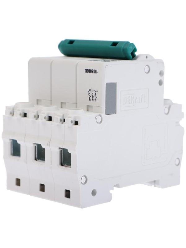 Выключатель автоматический SE DEKraft ВА-101, 3 полюса, С, 25 А, 4.5 кА, 11080DEK