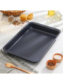 Противень Доляна «Прямоугольник. Жаклин», 47,5×31,5×5 см, антипригарное покрытие, цвет чёрный