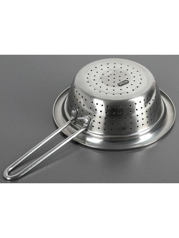 Дуршлаг из нержавеющей стали Доляна «Гудвин», d=20 см, длинная ручка