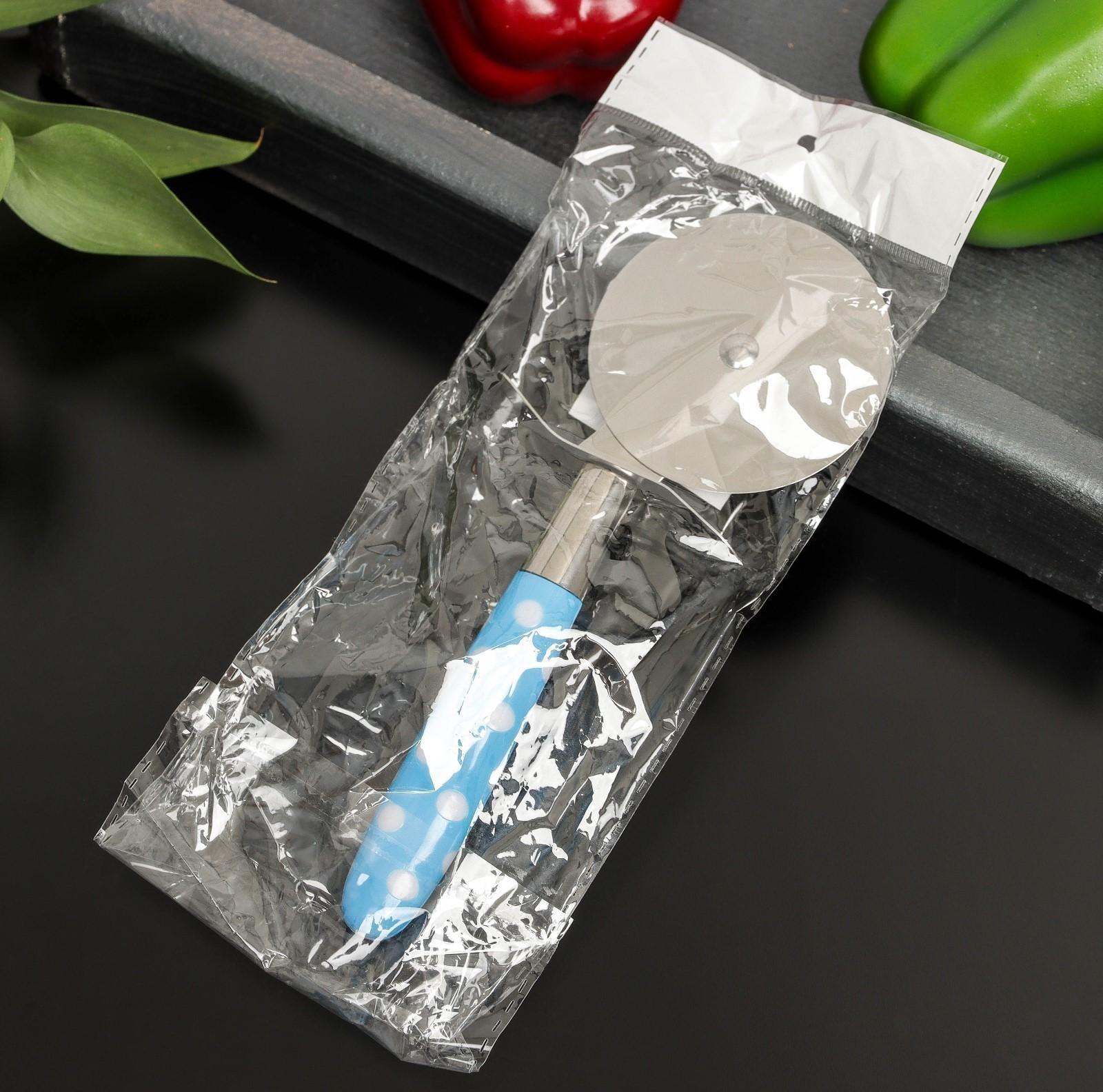 Нож для пиццы и теста «Горох», 17 см, цвет МИКС