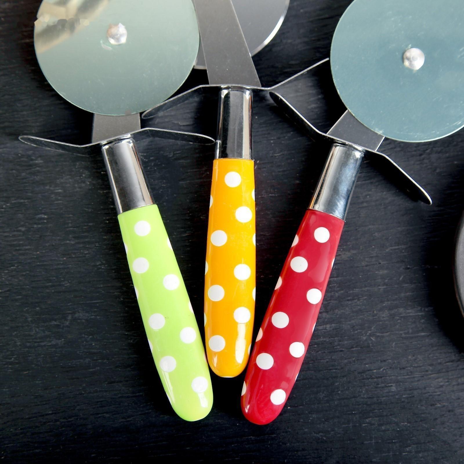 Нож для пиццы и теста «Горох», 17 см, цвет МИКС