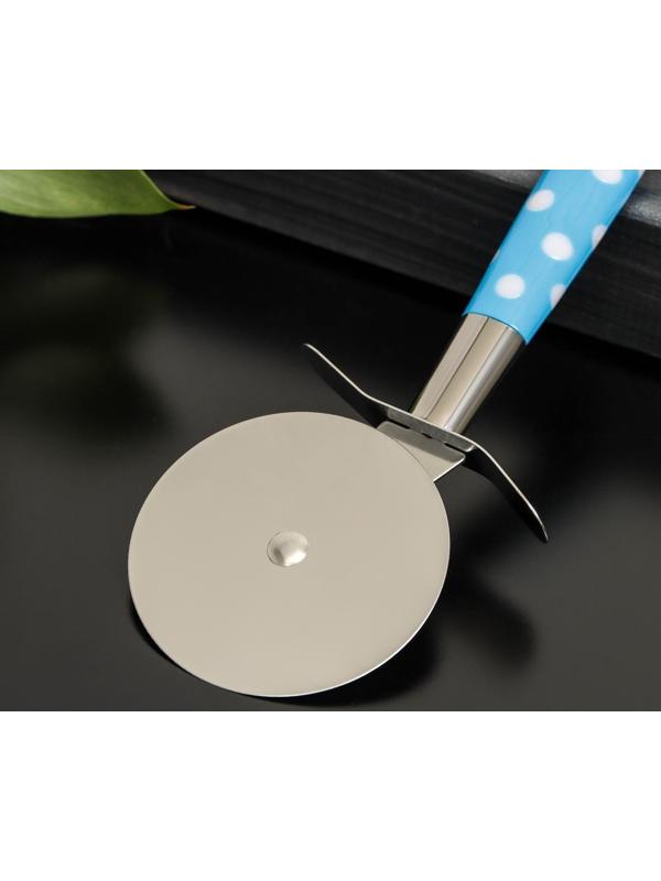 Нож для пиццы и теста «Горох», 17 см, цвет МИКС