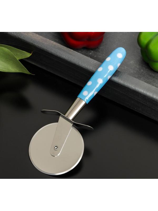 Нож для пиццы и теста «Горох», 17 см, цвет МИКС