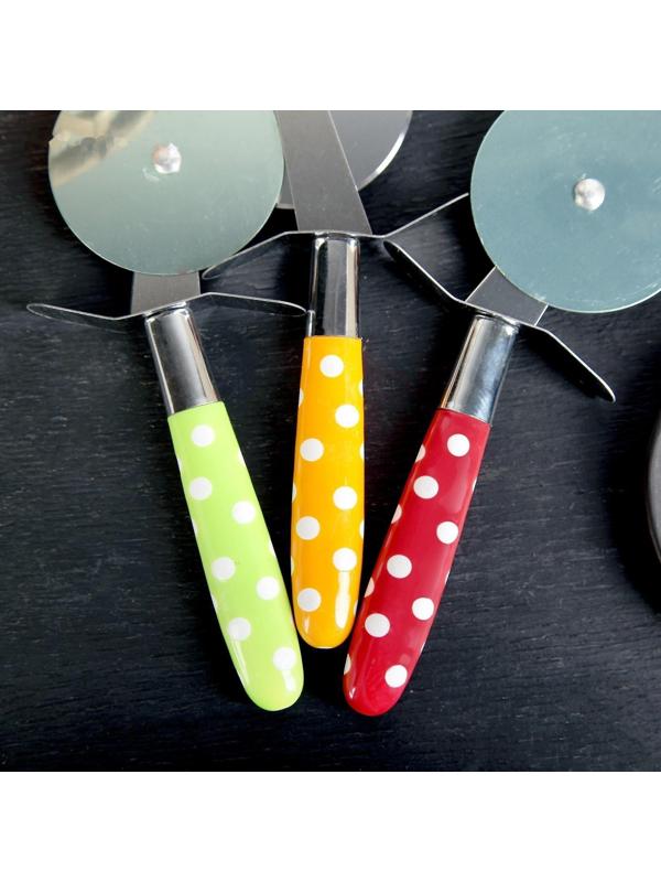 Нож для пиццы и теста «Горох», 17 см, цвет МИКС