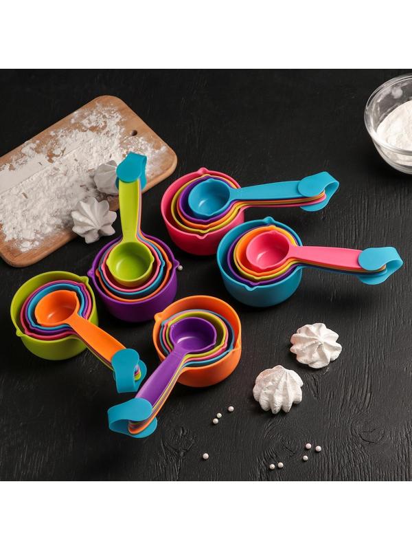 Набор мерных ёмкостей Доляна «Блеск», 5 шт: 30 мл, 60 мл, 80 мл, 125 мл, 250 мл