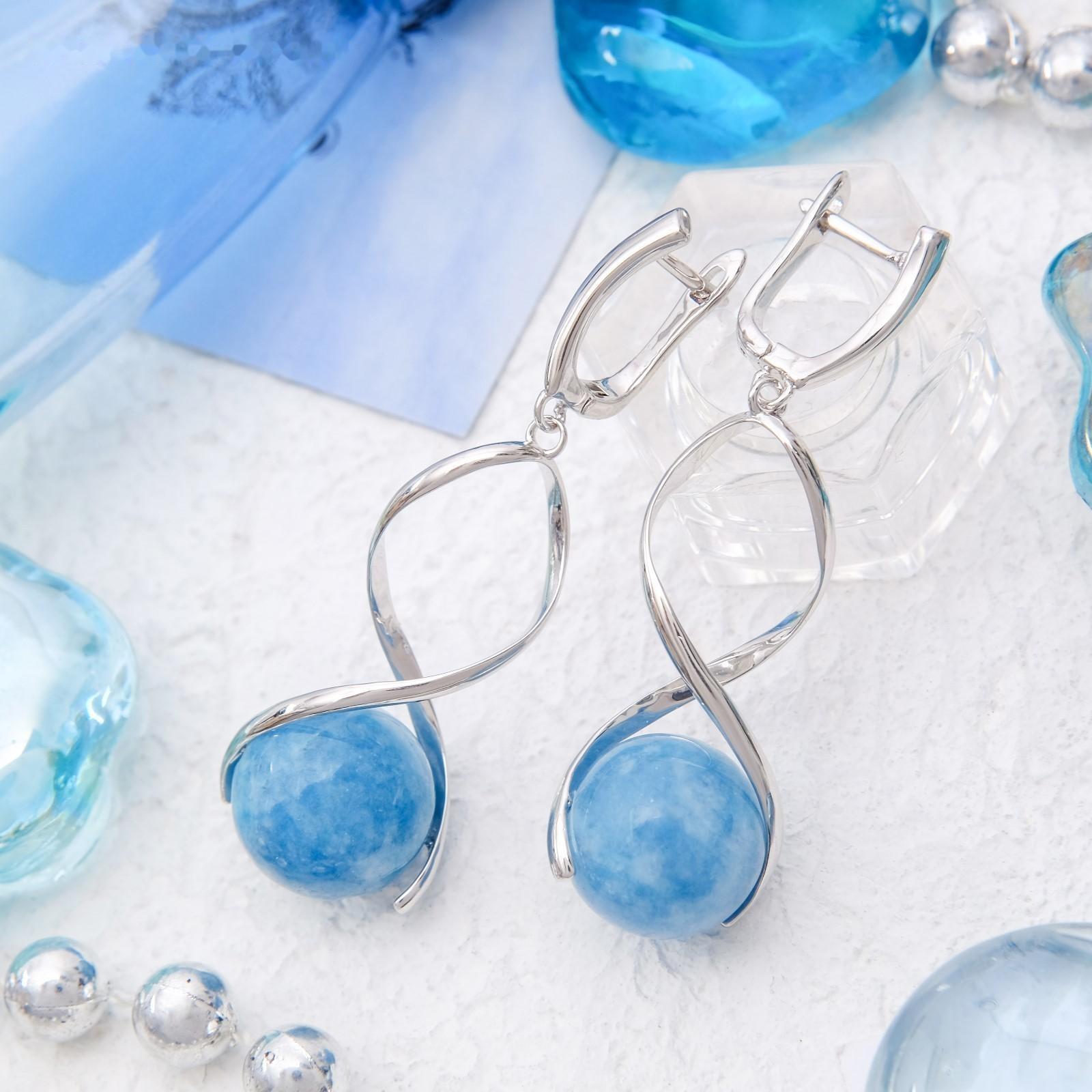 Серьги родирование спираль 