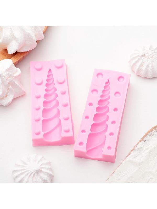 Молд «Рог единорога», 10×8 см, цвет МИКС