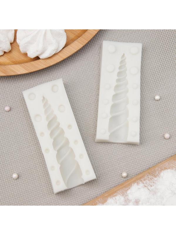 Молд «Рог единорога», 10×8 см, цвет МИКС