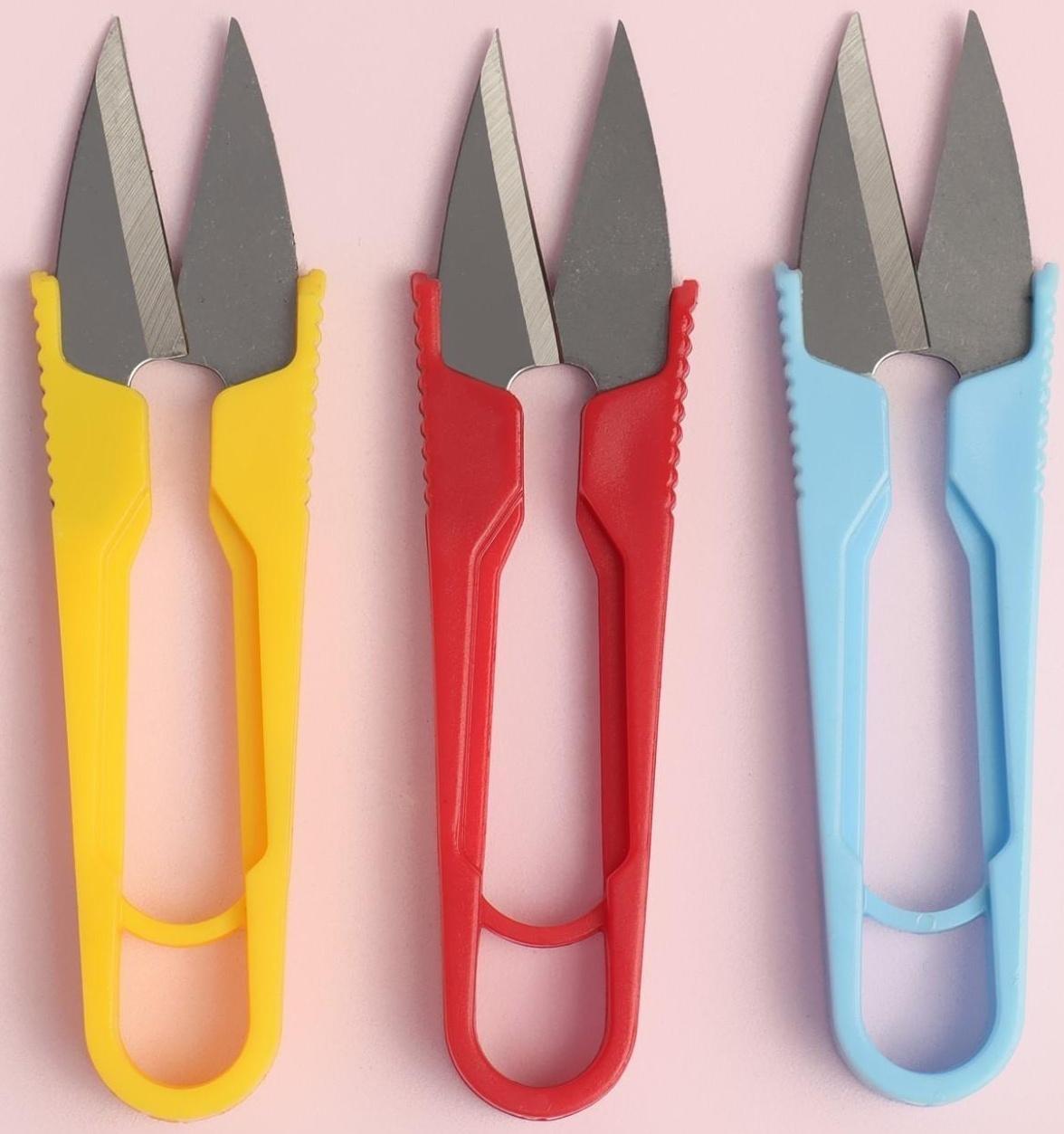 Ножницы для обрезки ниток, 10 см, цвет МИКС