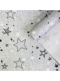 Бумага упаковочная крафтовая «Звёздочки», 70 × 100 см