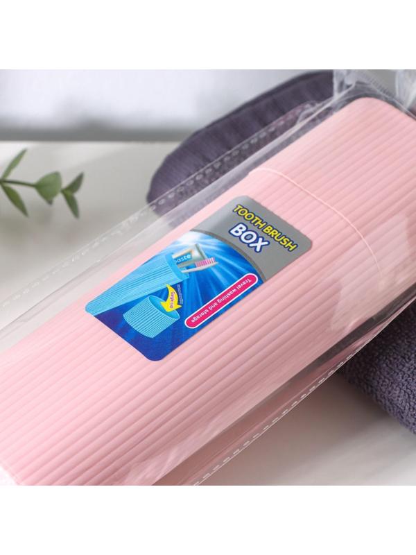 Футляр для зубной щётки и пасты, 19,5 см, цвет МИКС