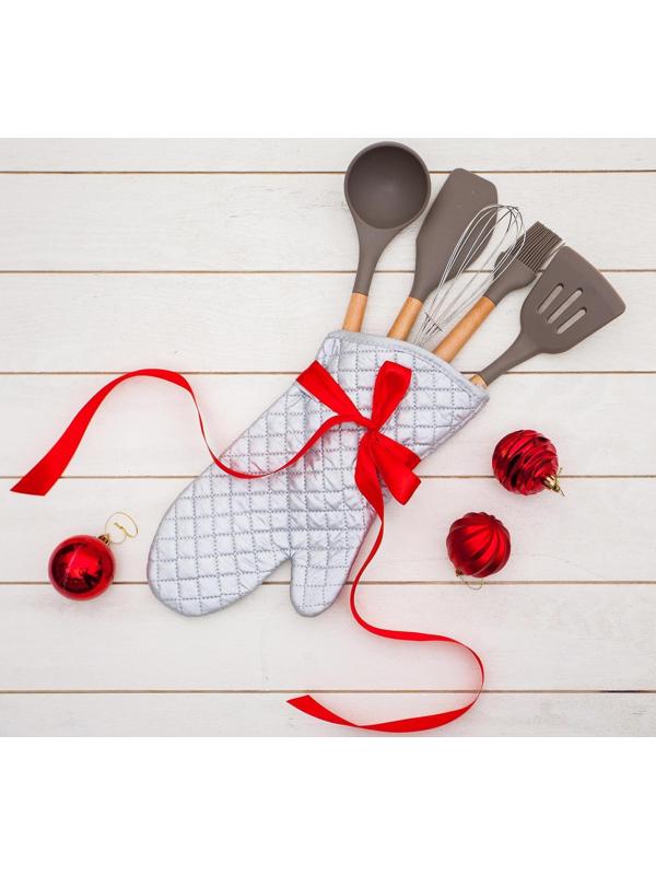 Лопатка с прорезями Доляна «Брауни», 32 см, цвет МИКС