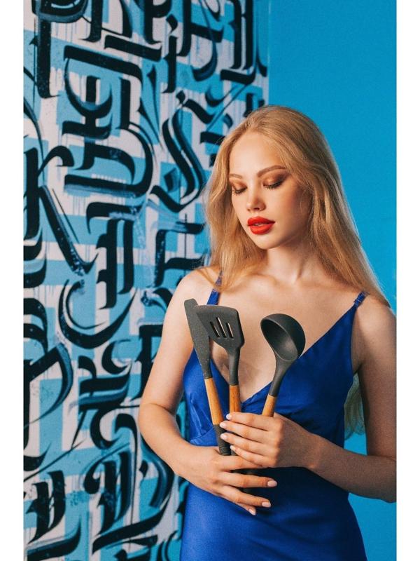 Половник Доляна «Брауни», 33 см, цвет МИКС