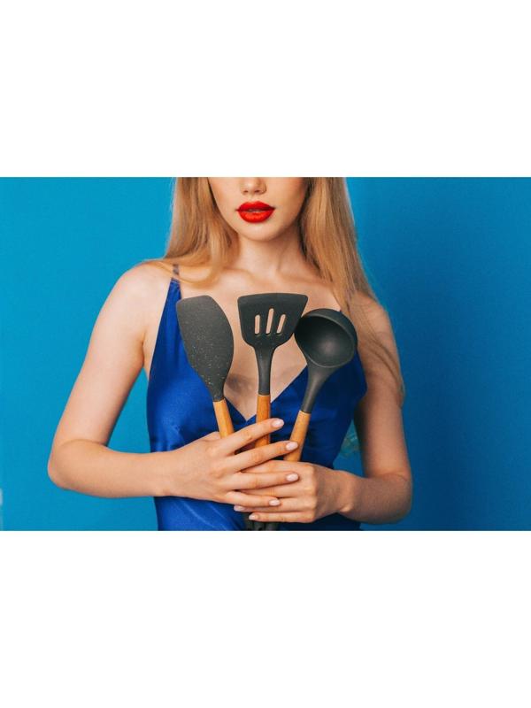 Половник Доляна «Брауни», 33 см, цвет МИКС