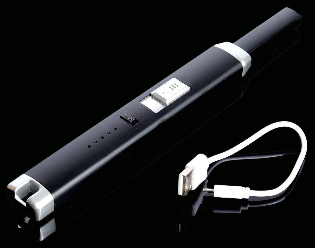 Зажигалка электронная, кухонная, 23 х 2.5 х 1.5 см, USB, черная