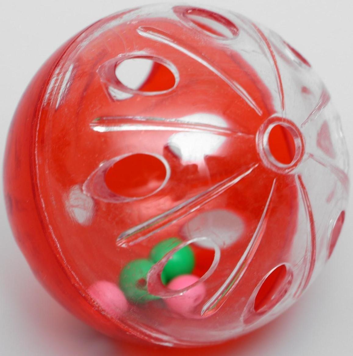 Набор из 4 шариков для кошек, микс цветов