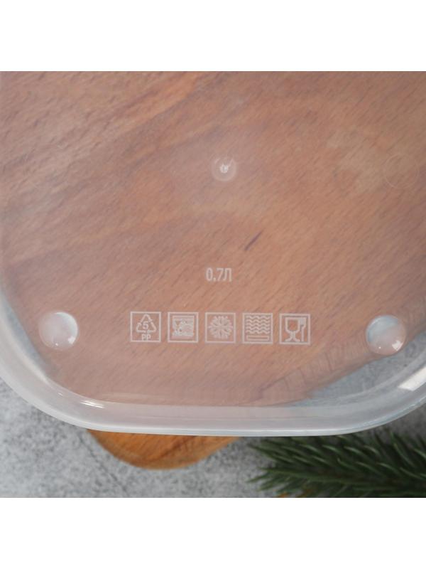 Ланч-бокс квадратный «Обед космонавта», 700 мл