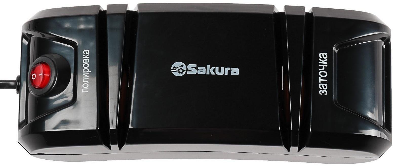 Точилка для ножей Sakura SA-6604BK, электрическая, 120 Вт, чёрная