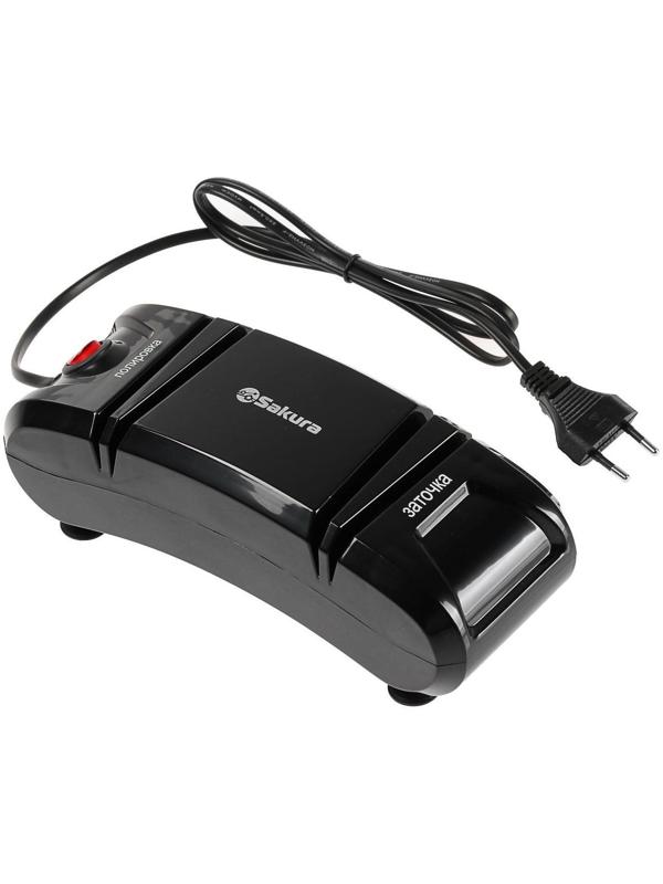 Точилка для ножей Sakura SA-6604BK, электрическая, 120 Вт, чёрная