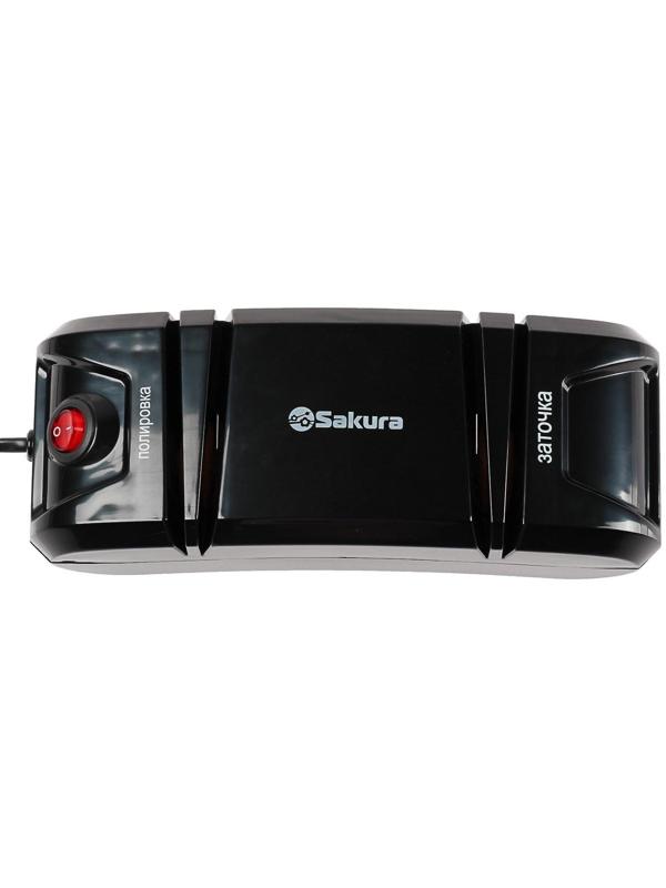 Точилка для ножей Sakura SA-6604BK, электрическая, 120 Вт, чёрная